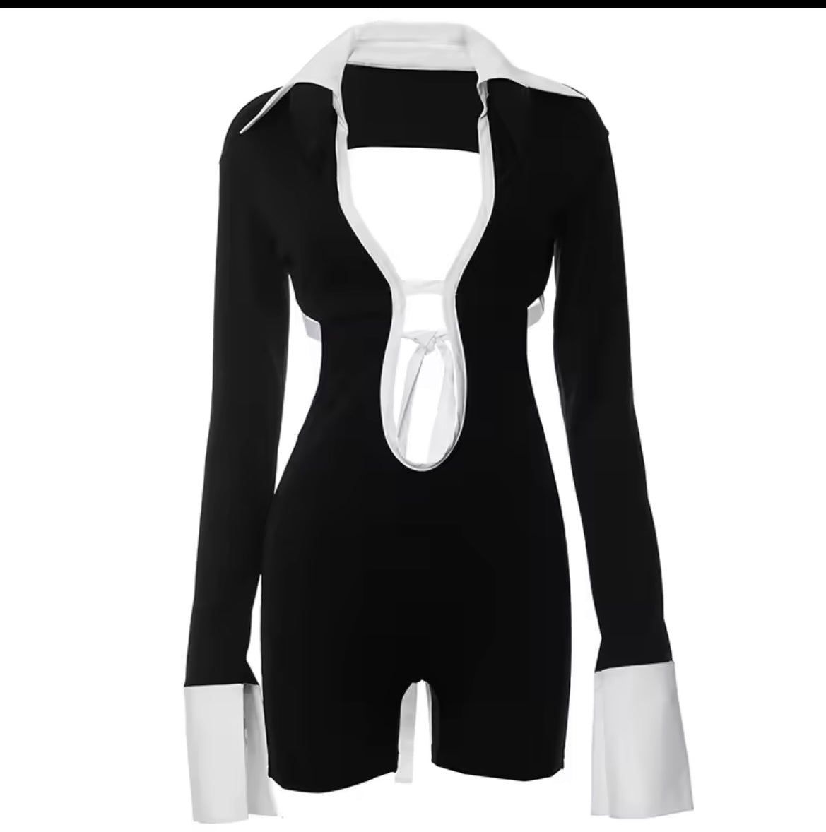 Ryan Black & White Romper